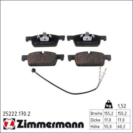 Bremsbelagsatz, Scheibenbremse 25222.170.2 Bremsbelagsatz, Scheibenbremse 25222.170.2