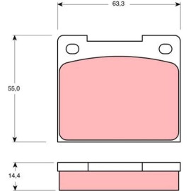 Bremsbelagsatz, Scheibenbremse GDB533 Bremsbelagsatz, Scheibenbremse GDB533