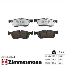 Bremsbelagsatz, Scheibenbremse 22146.980.1 Bremsbelagsatz, Scheibenbremse 22146.980.1