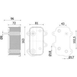 Ölkühler, Motoröl CLC 282 000S Ölkühler, Motoröl CLC 282 000S
