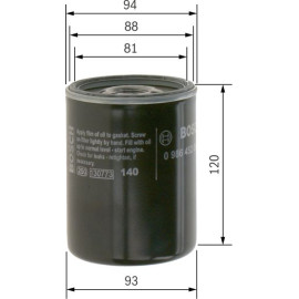 BOSCH 0 986 452 064 Ölfilter BOSCH 0 986 452 064 Ölfilter