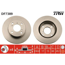 Bremsscheibe DF7389 Bremsscheibe DF7389