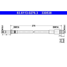 Bremsschlauch 83.6113-0276.3