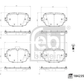 FEBI BILSTEIN 184235 Bremsbeläge FEBI BILSTEIN 184235 Bremsbeläge