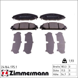 Bremsbelagsatz, Scheibenbremse 24164.175.1 Bremsbelagsatz, Scheibenbremse 24164.175.1