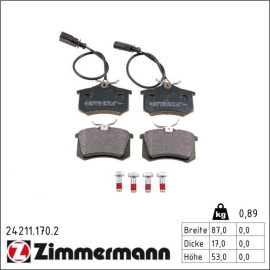 Bremsbelagsatz, Scheibenbremse 24211.170.2 Bremsbelagsatz, Scheibenbremse 24211.170.2