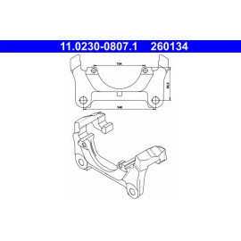 Halter, Bremssattel 11.0230-0807.1