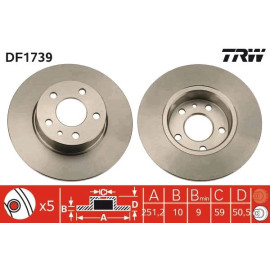 Bremsscheibe DF1739