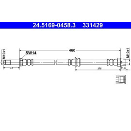 Bremsschlauch 24.5169-0458.3