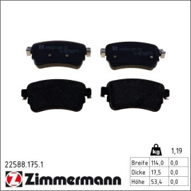 Bremsbelagsatz, Scheibenbremse 22588.175.1 Bremsbelagsatz, Scheibenbremse 22588.175.1