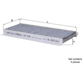 Filter, Innenraumluft LAK 848/S