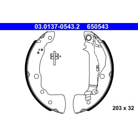 Bremsbackensatz 03.0137-0543.2