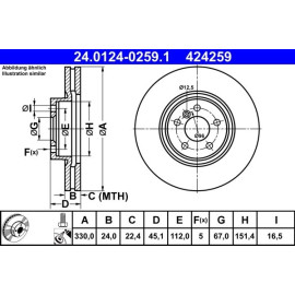 Bremsscheibe 24.0124-0259.1