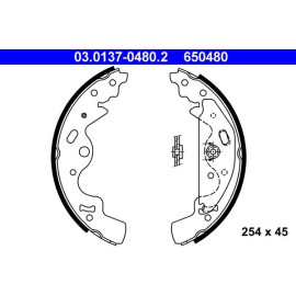 Bremsbackensatz 03.0137-0480.2