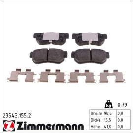 Bremsbelagsatz, Scheibenbremse 23543.155.2 Bremsbelagsatz, Scheibenbremse 23543.155.2