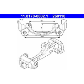 Halter, Bremssattel 11.8170-0002.1