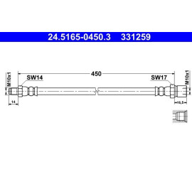 Bremsschlauch 24.5165-0450.3