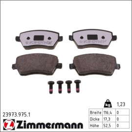 Bremsbelagsatz, Scheibenbremse 23973.975.1
