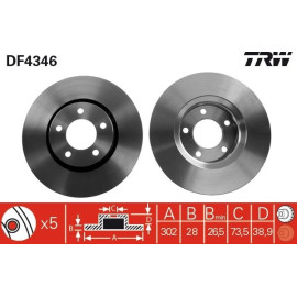 Bremsscheibe DF4346 Bremsscheibe DF4346