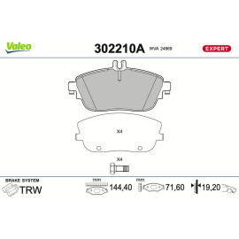 Bremsbelagsatz, Scheibenbremse 302210A Bremsbelagsatz, Scheibenbremse 302210A