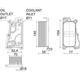 Ölkühler, Motoröl CLC 235 000P Ölkühler, Motoröl CLC 235 000P