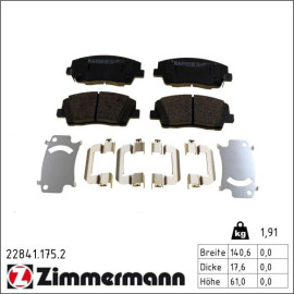 Bremsbelagsatz, Scheibenbremse 22841.175.2 Bremsbelagsatz, Scheibenbremse 22841.175.2
