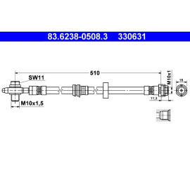 Bremsschlauch 83.6238-0508.3