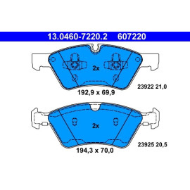 Bremsbelagsatz, Scheibenbremse 13.0460-7220.2