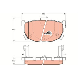 Bremsbelagsatz, Scheibenbremse GDB3170 Bremsbelagsatz, Scheibenbremse GDB3170