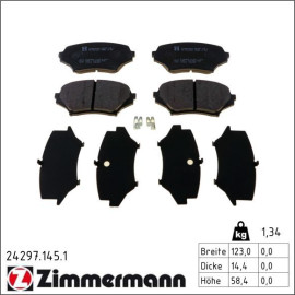 Bremsbelagsatz, Scheibenbremse 24297.145.1 Bremsbelagsatz, Scheibenbremse 24297.145.1