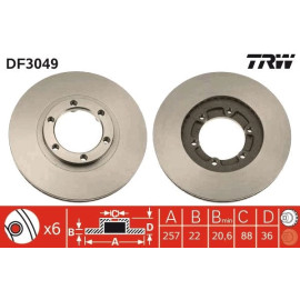 Bremsscheibe DF3049 Bremsscheibe DF3049