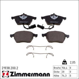 Bremsbelagsatz, Scheibenbremse 21938.200.2