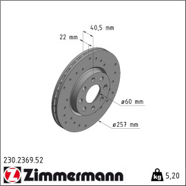 Bremsscheibe 230.2369.52 Bremsscheibe 230.2369.52