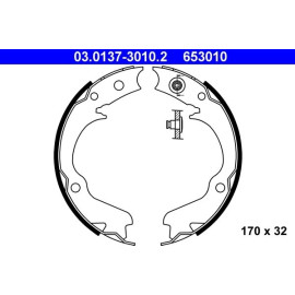 ATE 03.0137-3010.2 Bremsbackensatz, Feststellbremse ATE 03.0137-3010.2 Bremsbackensatz, Feststellbremse
