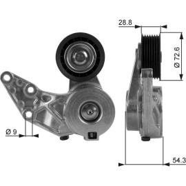 Spannrolle, Keilrippenriemen T38208