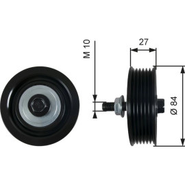 Umlenk-/Führungsrolle, Keilrippenriemen T36602