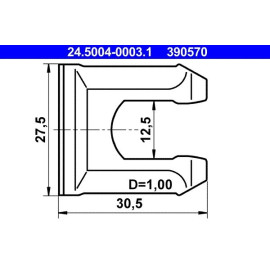 Halter, Bremsschlauch 24.5004-0003.1