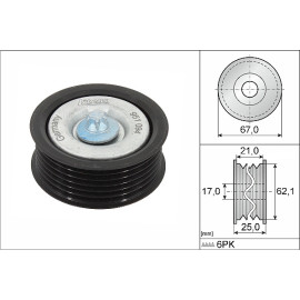 Umlenk-/Führungsrolle, Keilrippenriemen 532 0629 10