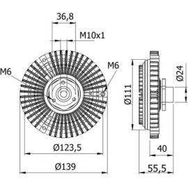 Kupplung, Kühlerlüfter CFC 46 000S