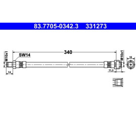 Bremsschlauch 83.7705-0342.3 Bremsschlauch 83.7705-0342.3