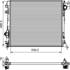Kühler, Motorkühlung 735625