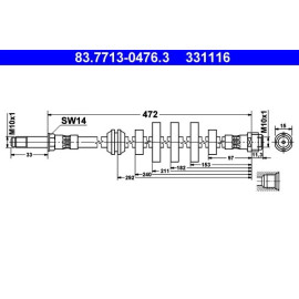 Bremsschlauch 83.7713-0476.3