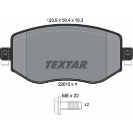 TEXTAR 2261001 Bremsbeläge für RENAULT MEGANE mit akustischer Verschleißwarnung, mit Schrauben TEXTAR 2261001 Bremsbeläge für RENAULT MEGANE mit akustischer Verschleißwarnung, mit Schrauben