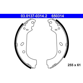 ATE 03.0137-0314.2 Bremsbackensatz ATE 03.0137-0314.2 Bremsbackensatz