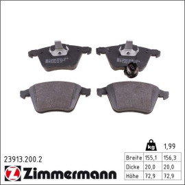 Bremsbelagsatz, Scheibenbremse 23913.200.2 Bremsbelagsatz, Scheibenbremse 23913.200.2