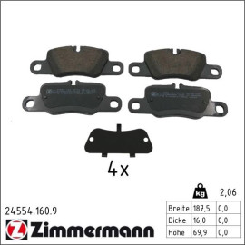 Bremsbelagsatz, Scheibenbremse 24554.160.9 Bremsbelagsatz, Scheibenbremse 24554.160.9