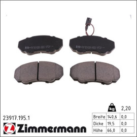 Bremsbelagsatz, Scheibenbremse 23917.195.1 Bremsbelagsatz, Scheibenbremse 23917.195.1