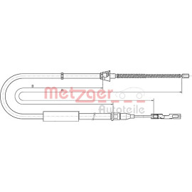 Seilzug, Feststellbremse 10.7515 Seilzug, Feststellbremse 10.7515