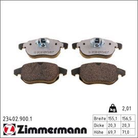 Bremsbelagsatz, Scheibenbremse 23402.900.1