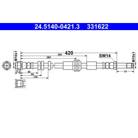 Bremsschlauch 24.5140-0421.3